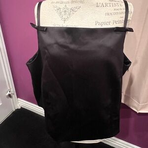 Elegant Black Satin Women's Top